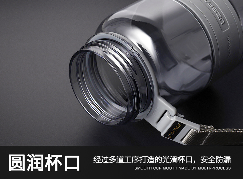 LargeCapacity Cup Plastic 1000Ml Portable DropResistant Male and Female Students Fitness Kettle Outdoor Sports Cup