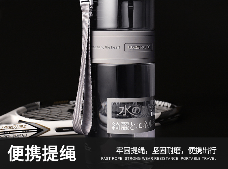 LargeCapacity Cup Plastic 1000Ml Portable DropResistant Male and Female Students Fitness Kettle Outdoor Sports Cup