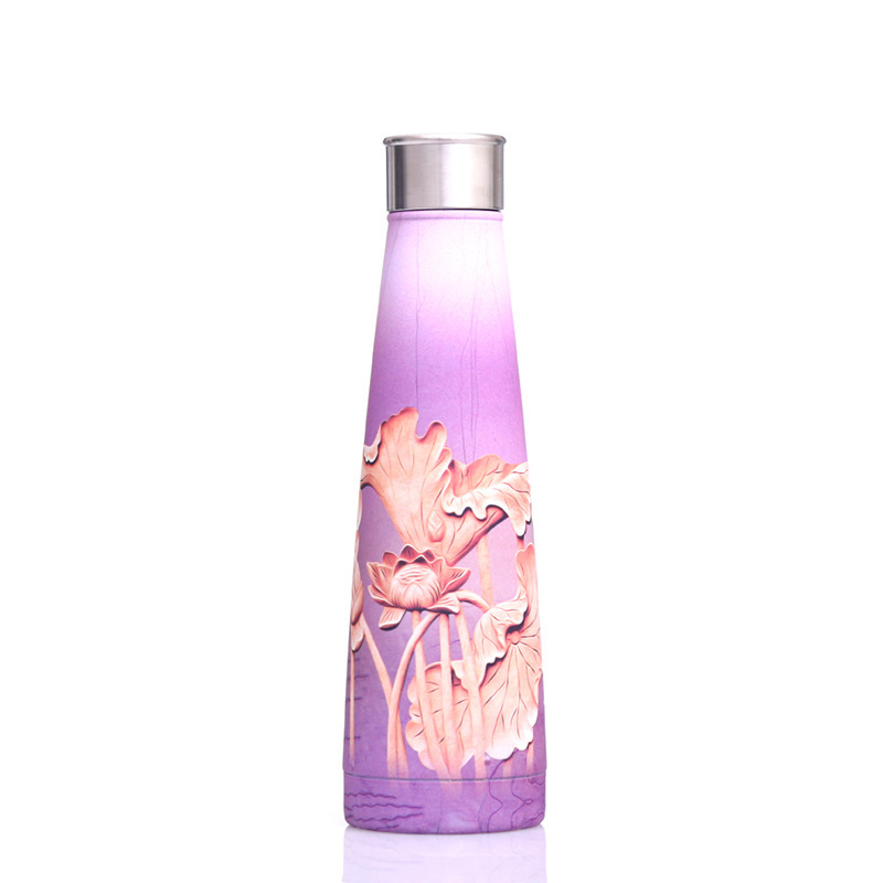 Hot Sale 304 Stainless Steel Sports Kettle Vacuum Cup Gift Small-Mouth Tapered Cola Bottle Outdoor Sports Cup