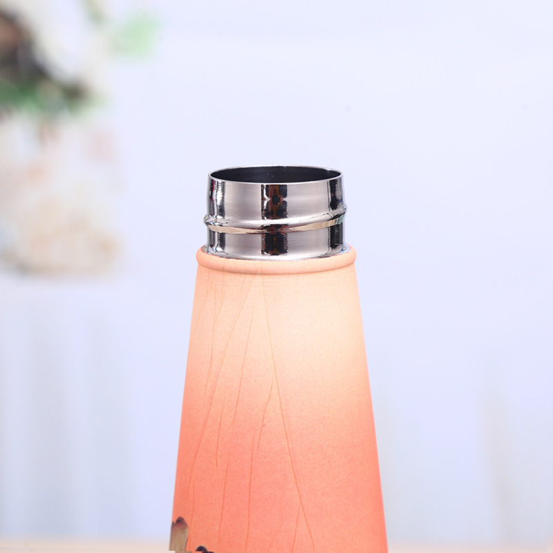 Hot Sale 304 Stainless Steel Sports Kettle Vacuum Cup Gift Small-Mouth Tapered Cola Bottle Outdoor Sports Cup