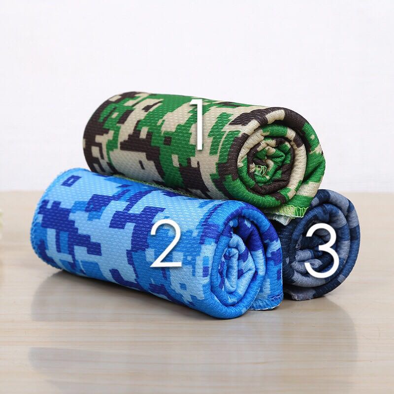 Factory direct selling spot supply cold towel double-color bird-eye cloth