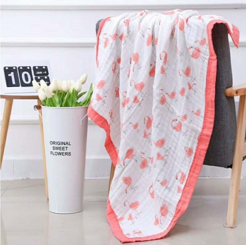 4-6 - layer Baby cotton gauze bath towel bamboo fiber ice silk cold newborn children were wrapped by bath towel