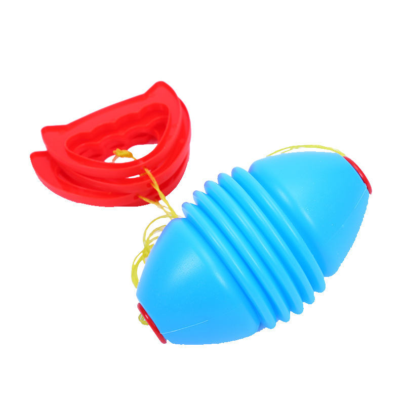 New Children&#039;s Hand Ball Kindergarten Double Plastic Fitness Ball Sports Shuttle Pull Ball Toy Factory Wholesale