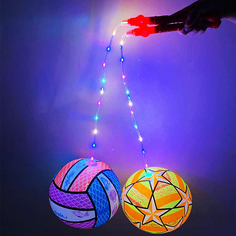 Swing Ball Large Luminous Fitness Ball Children&#039;s Creative Toys Portable Inflatable Elastic Push Night Market Stall