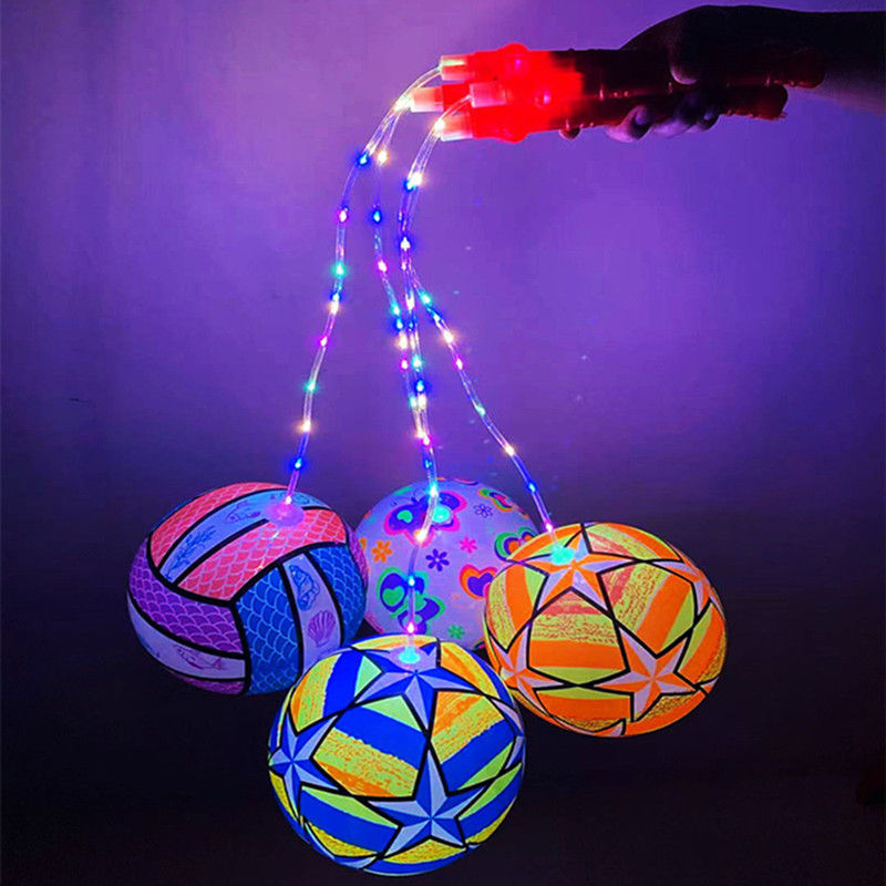 Swing Ball Large Luminous Fitness Ball Children&#039;s Creative Toys Portable Inflatable Elastic Push Night Market Stall