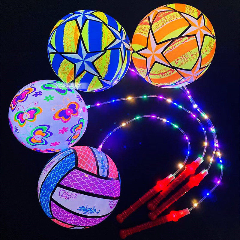 Swing Ball Large Luminous Fitness Ball Children&#039;s Creative Toys Portable Inflatable Elastic Push Night Market Stall