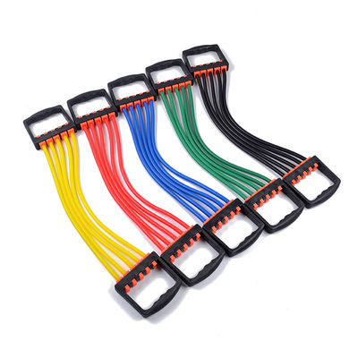 TPE Five-Tube Chest Expander Multifunctional Chest Expander Detachable Men&#039;s Pulling Rope Fitness Equipment