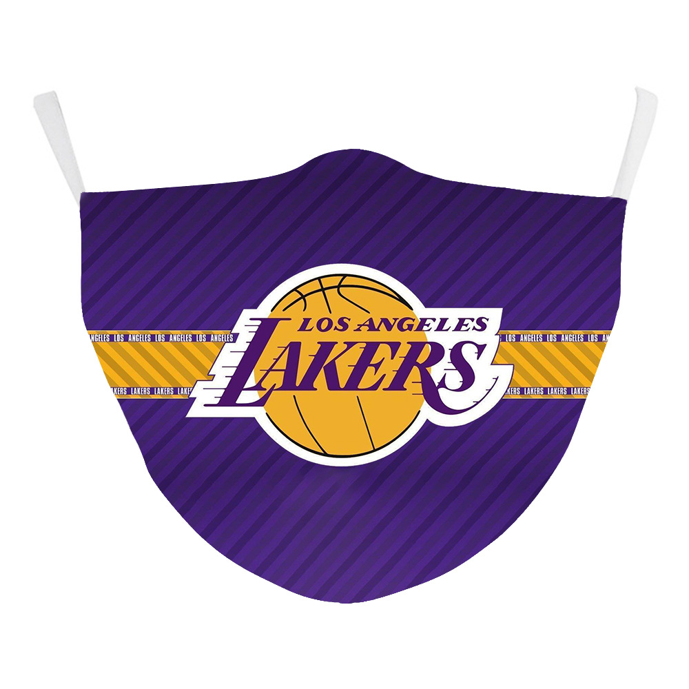 Hot Sale NFL Rugby/Basketball Team Lakers Hot Fire Yong Nuggets Digital Printing Protective Mask Customization