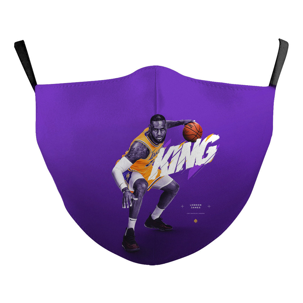 Hot Sale NFL Rugby/Basketball Team Lakers Hot Fire Yong Nuggets Digital Printing Protective Mask Customization