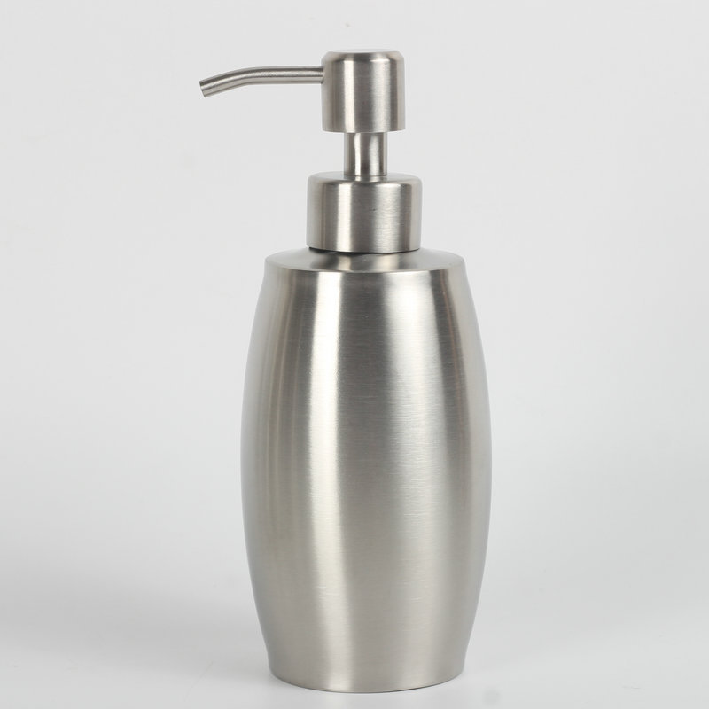 Spot Rugby 304 Stainless Steel Soap Dispenser Tapered Sannitizer Replacement Bottle 350 Ml400ml Customizable Logo