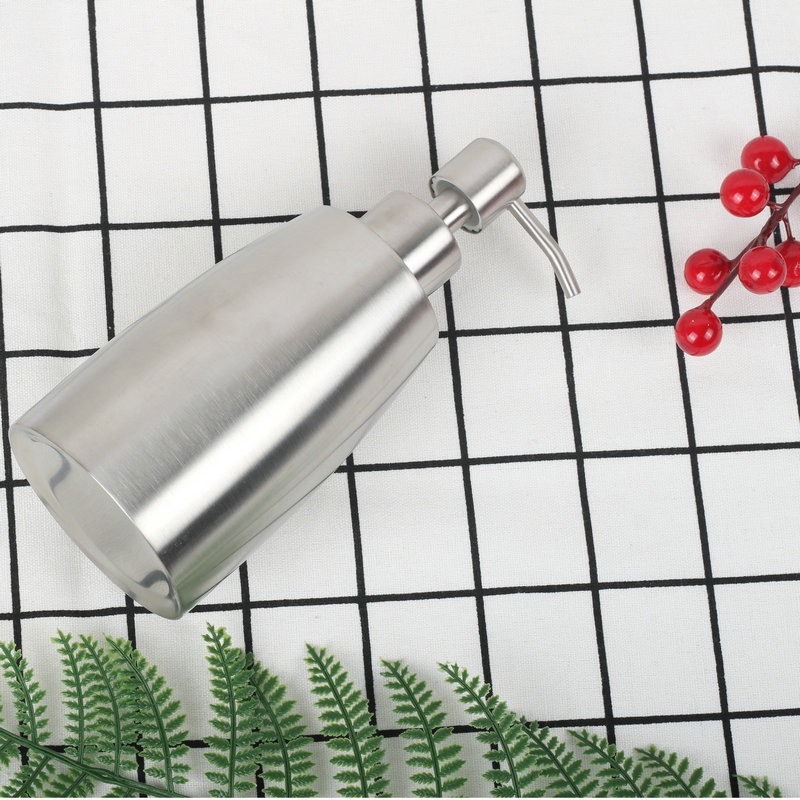 Spot Rugby 304 Stainless Steel Soap Dispenser Tapered Sannitizer Replacement Bottle 350 Ml400ml Customizable Logo