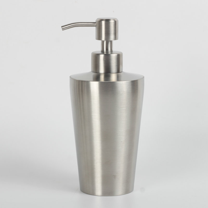 Spot Rugby 304 Stainless Steel Soap Dispenser Tapered Sannitizer Replacement Bottle 350 Ml400ml Customizable Logo