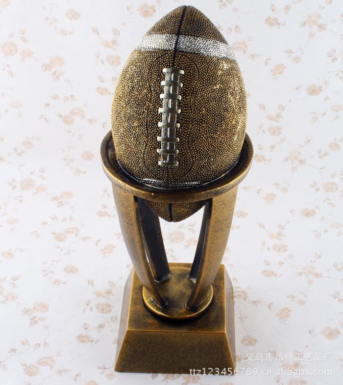 Crafts Resin Sports Series Golden Rugby Trophy Resin Decorations Home Ornament Turbid Mixed Batch