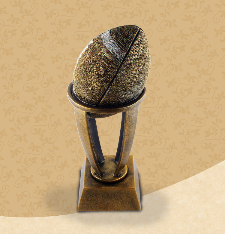 Crafts Resin Sports Series Golden Rugby Trophy Resin Decorations Home Ornament Turbid Mixed Batch