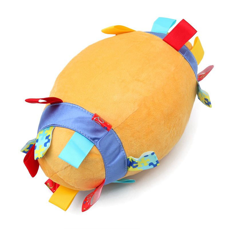Baby Educational Hand Ball Plush Toy Built-in Jingle Bell Rugby Baby Climbing Exercise Toy