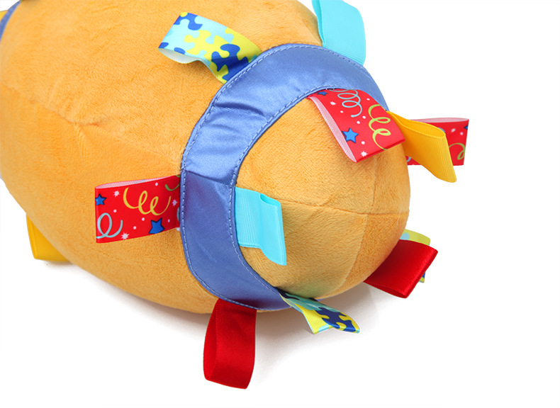 Baby Educational Hand Ball Plush Toy Built-in Jingle Bell Rugby Baby Climbing Exercise Toy