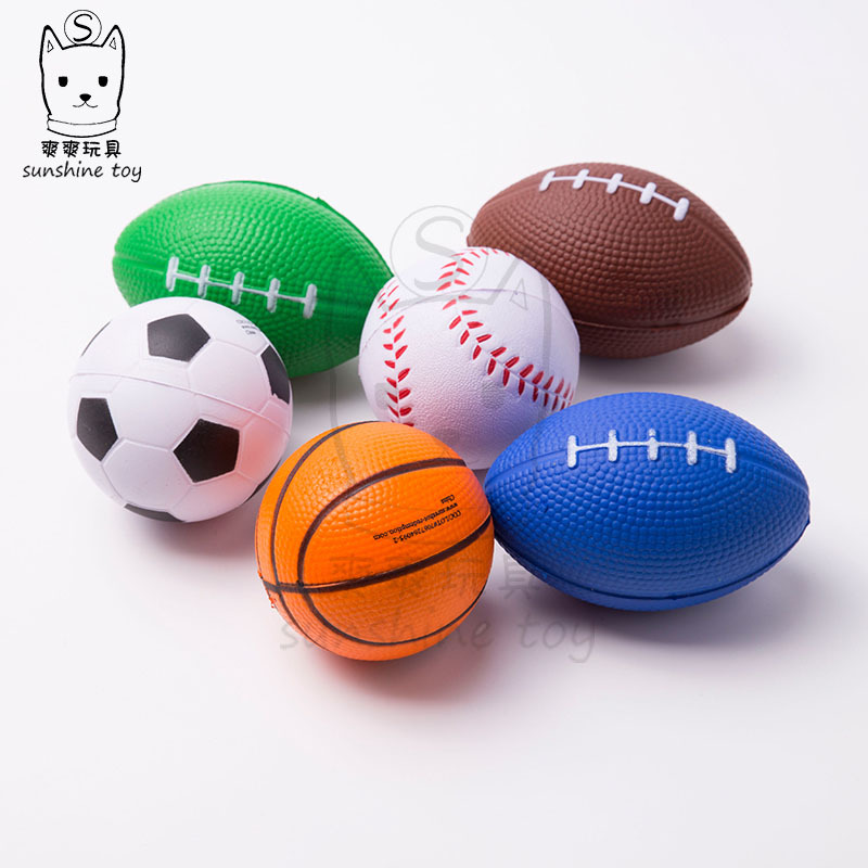 9cm Small Foam Pu Rugby Children&#039;s Sports Toys Vent Sponge Stress Reducing Ball Printing Factory Customization