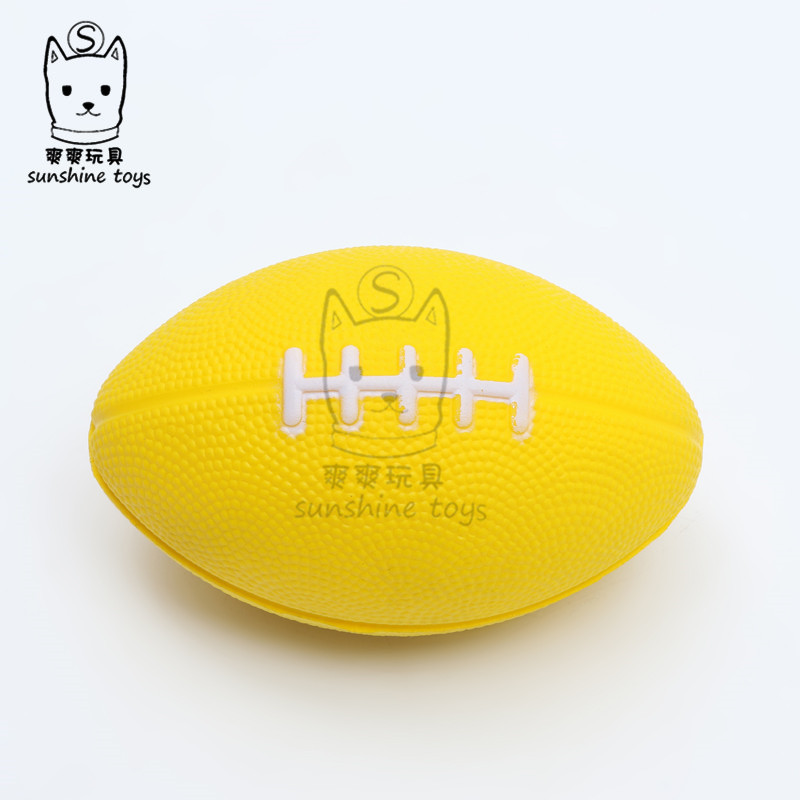 9cm Small Foam Pu Rugby Children's Sports Toys Vent Sponge Stress Reducing Ball Printing Factory Customization