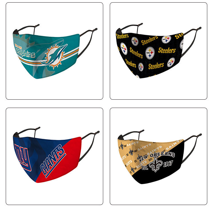 NFL League Rugby Mask Chief Patriot Eagle Cowboy Tiger Steel Man Thin Washable Mask