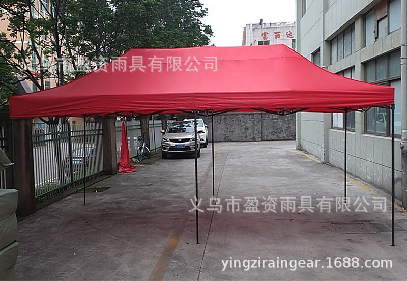 3*6 Fold Folding Four-Corner Tent Outdoor Stall Sunshade Telescopic Canopy Greenhouse Advertising Hood
