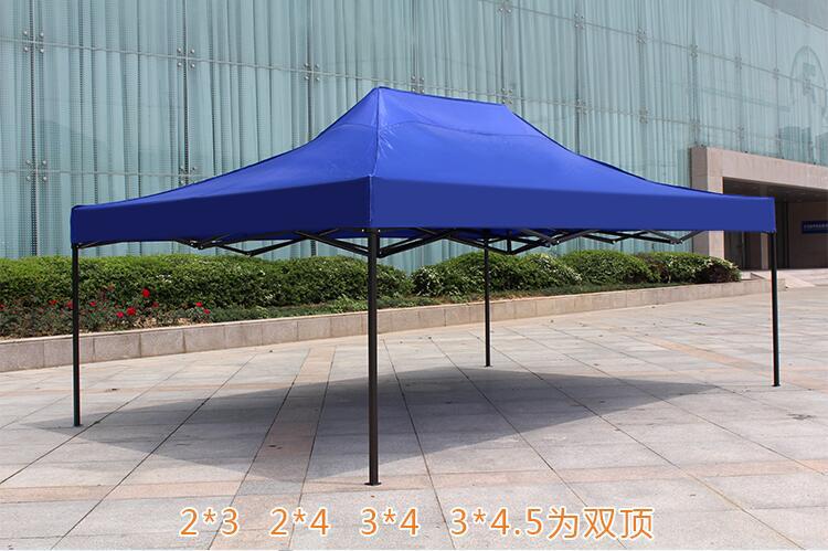 Outdoor Advertising Tent Folding Semi-automatic Tent Stall Four-Corner Tent Canopy Customized Advertising Logo