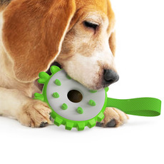 Pet Supplies Factory New Popular Amazon Cross-Border Dog Sucker Tug of War Sound Grinding Food Dropping Ball Dog Toy