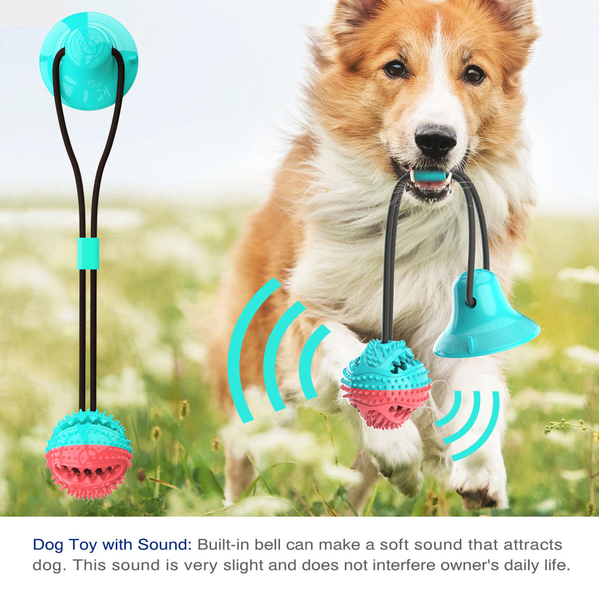 Pet Supplies Factory Wholesale Company New Popular Amazon Dog Toy Tug-of-War Sucker Food Leakage Bite-Resistant Ball