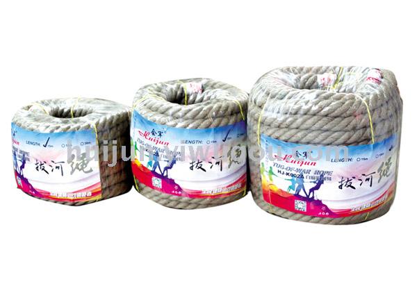 Union white hemp tug-of-war rope hj-k002a 15/18/30m
