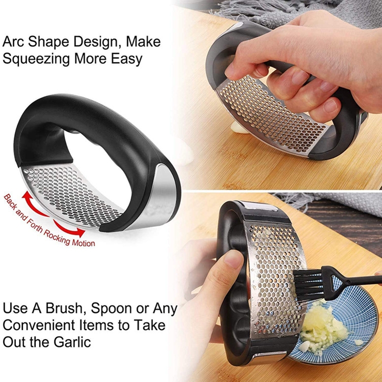 Garlic Press Mashed Garlic Crusher Kitchen Mashed Garlic Seesaw Stainless Steel Ginger Crusher