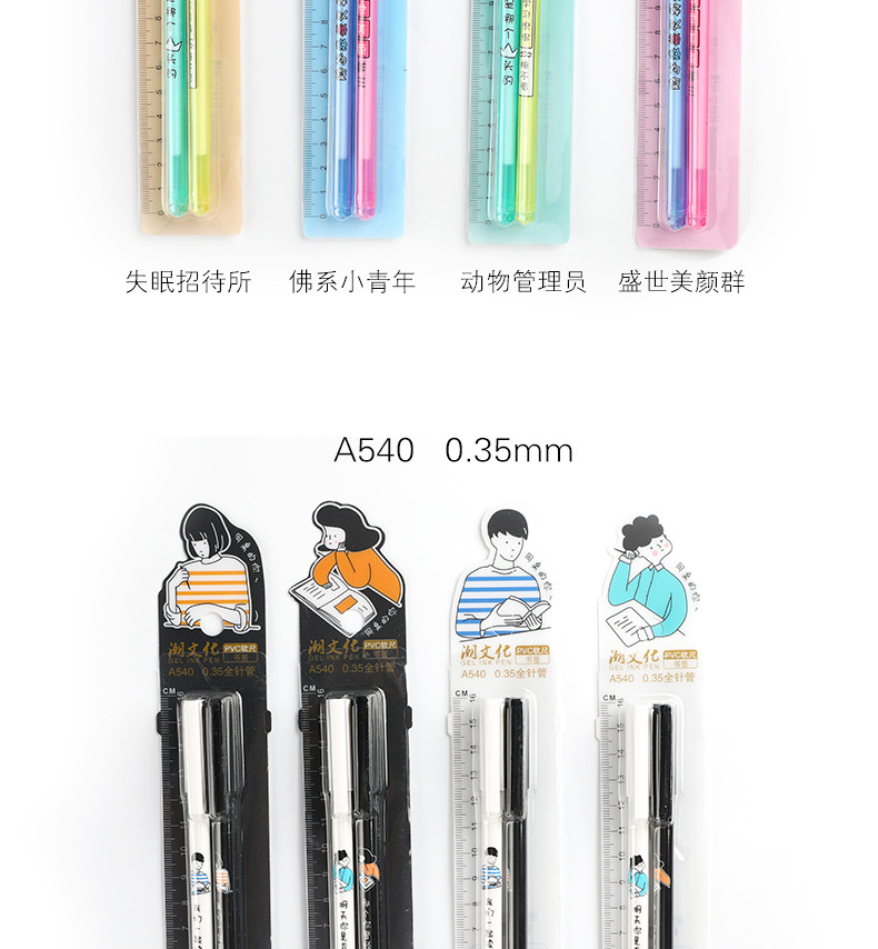 (Special price) Couple neutral Pen 0.38mm Black Cartoon Student Quick-dry Signature Pen full needle Tube Office supplies (Special price) Couple neutral Pen 0.38mm Black Cartoon Student Quick-dry Signature Pen full needle Tube Office supplies