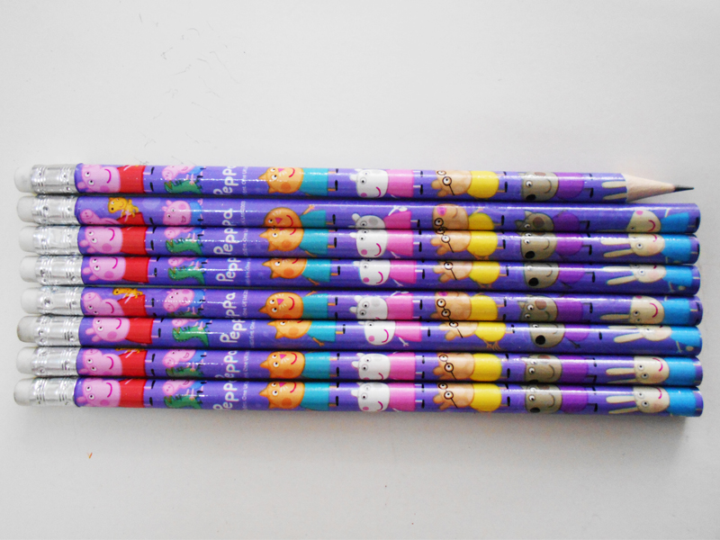 HB 2B Pencil Strip Stick Top Mantle Pencil round Hexagonal Triangle Pencil Children&#039;s Gum Pencil