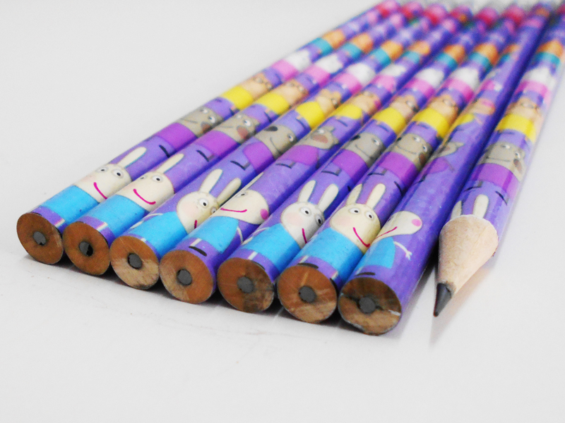 HB 2B Pencil Strip Stick Top Mantle Pencil round Hexagonal Triangle Pencil Children&#039;s Gum Pencil