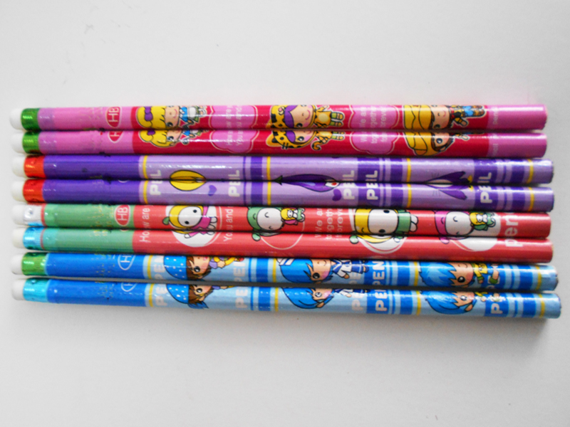 HB 2B Pencil Strip Stick Top Mantle Pencil round Hexagonal Triangle Pencil Children&#039;s Gum Pencil