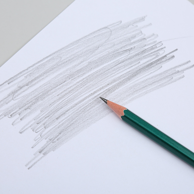 10 PCs Rosewood Hexagonal Flash Green Rod Student Writing HB Pencil Sketch Drawing Exam Fill Card 2B Pencil