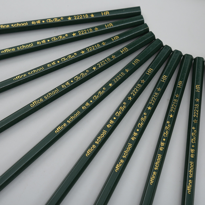 10 PCs Hexagonal Green Rod Pencil Printing Writing HB Pencil Exam Drawing 2B Pencil Factory Wholesale