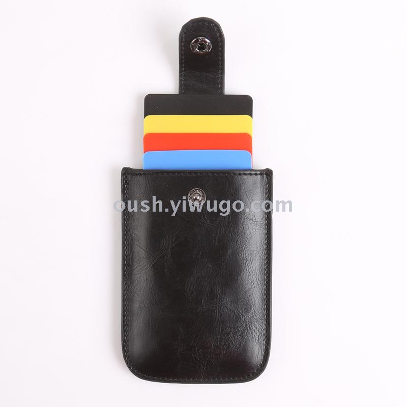 Pu pickup card case business gift card case card clip aluminum alloy membership card case