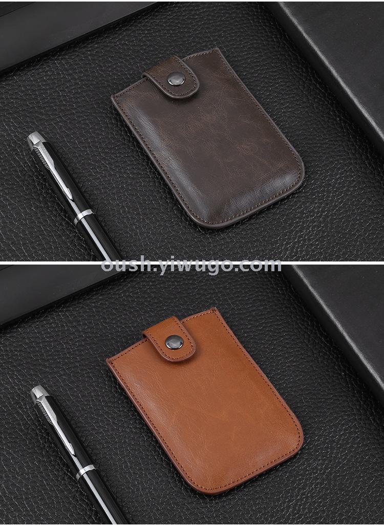 Pu pickup card case business gift card case card clip aluminum alloy membership card case Pu pickup card case business gift card case card clip aluminum alloy membership card case