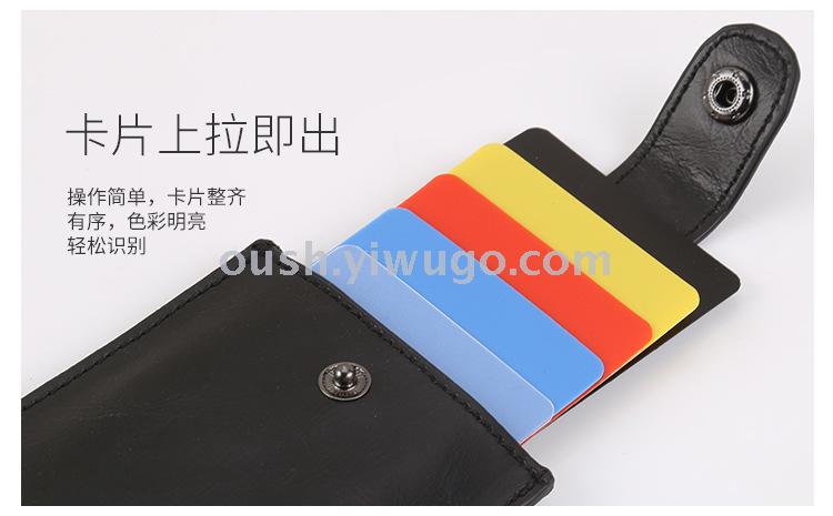 Pu pickup card case business gift card case card clip aluminum alloy membership card case Pu pickup card case business gift card case card clip aluminum alloy membership card case
