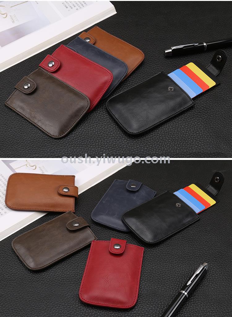 Pu pickup card case business gift card case card clip aluminum alloy membership card case Pu pickup card case business gift card case card clip aluminum alloy membership card case
