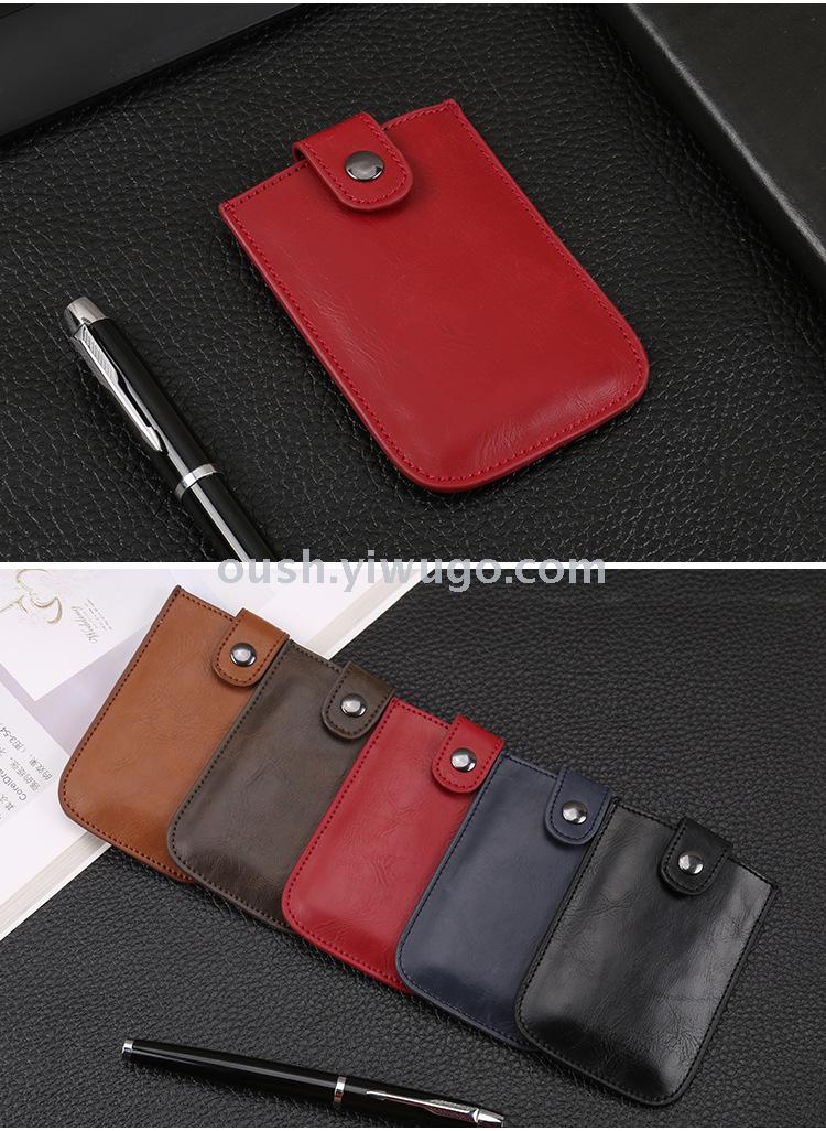 Pu pickup card case business gift card case card clip aluminum alloy membership card case Pu pickup card case business gift card case card clip aluminum alloy membership card case