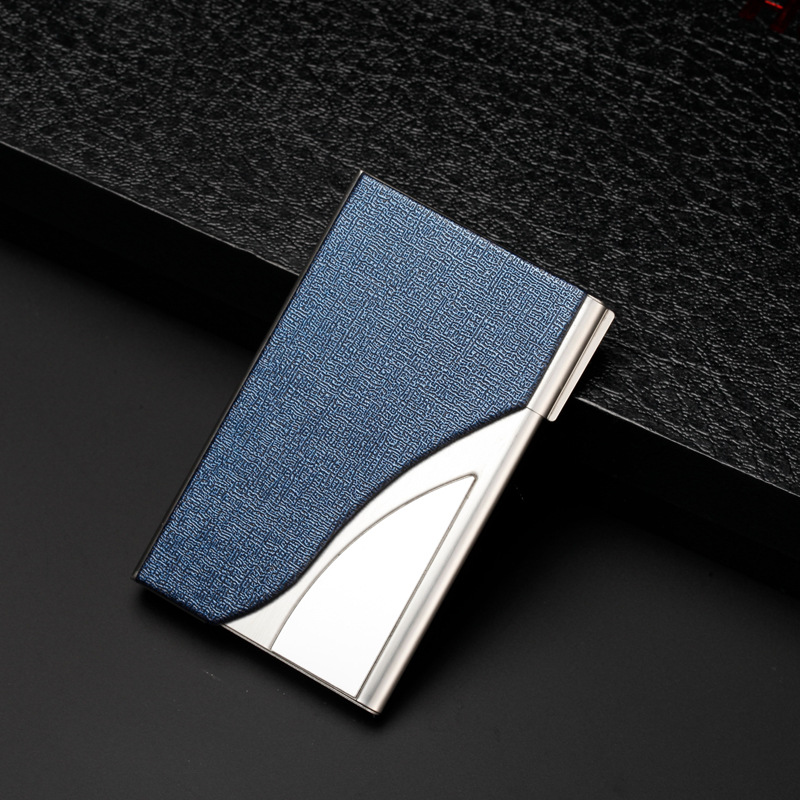 Semi-Curved Business Card Holder Car Gift Moon Type Nail Bone Pattern Business Business Card Case