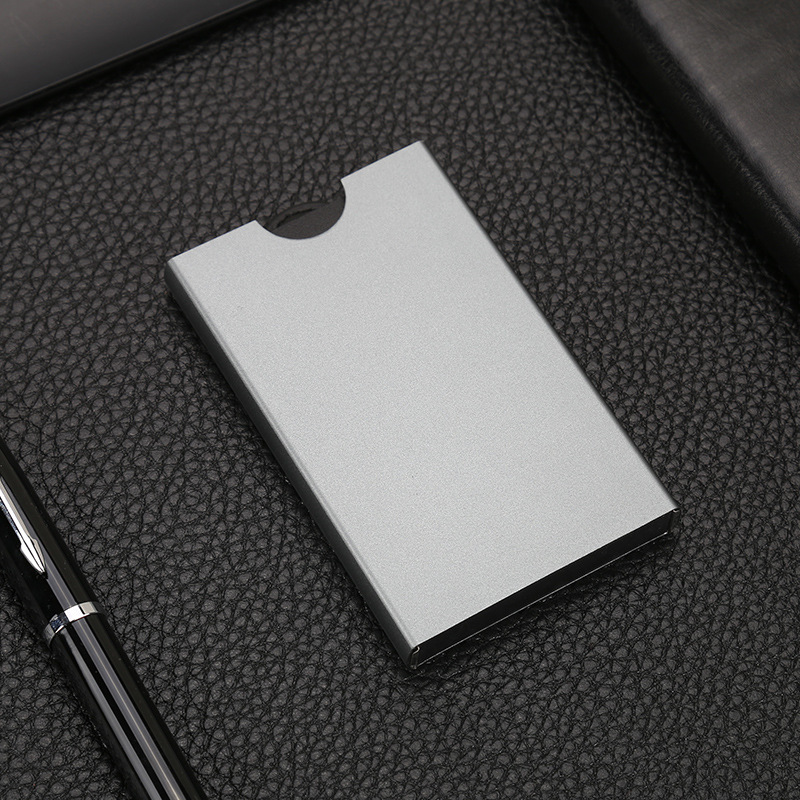Aluminum alloy credit card case automatic spring card package metal anti-degaussing card case wallet credit card clip