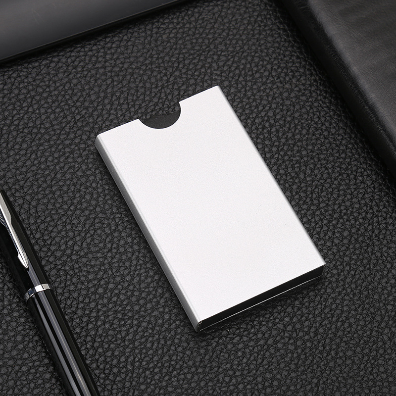 Aluminum alloy credit card case automatic spring card package metal anti-degaussing card case wallet credit card clip