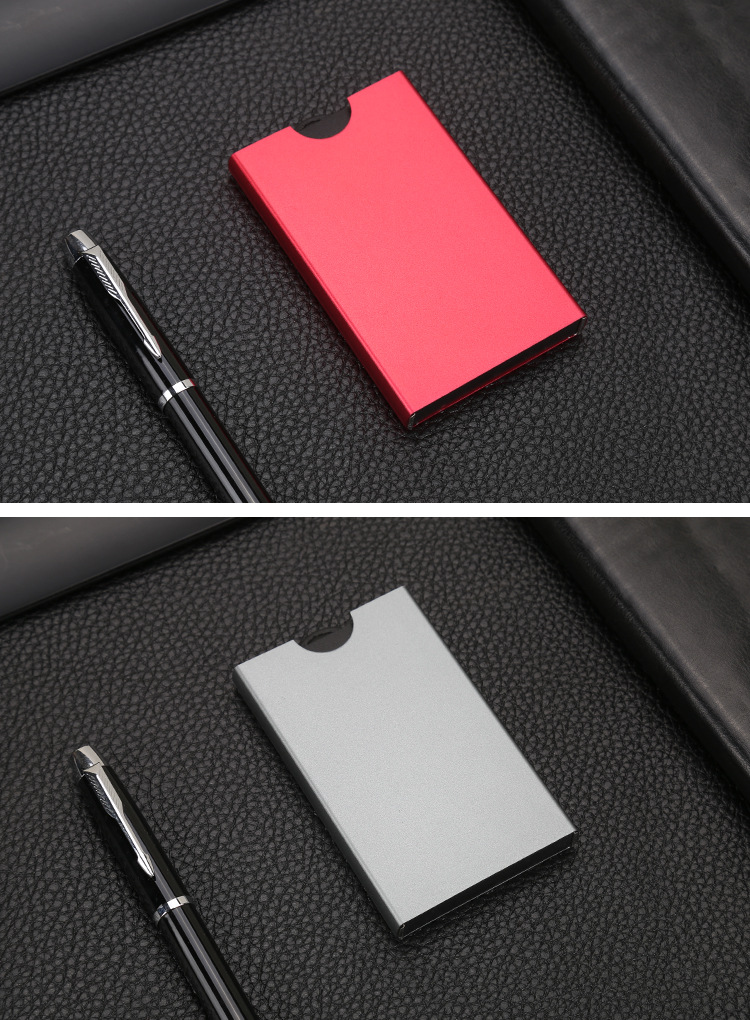 Aluminum alloy credit card case automatic spring card package metal anti-degaussing card case wallet credit card clip Aluminum alloy credit card case automatic spring card package metal anti-degaussing card case wallet credit card clip