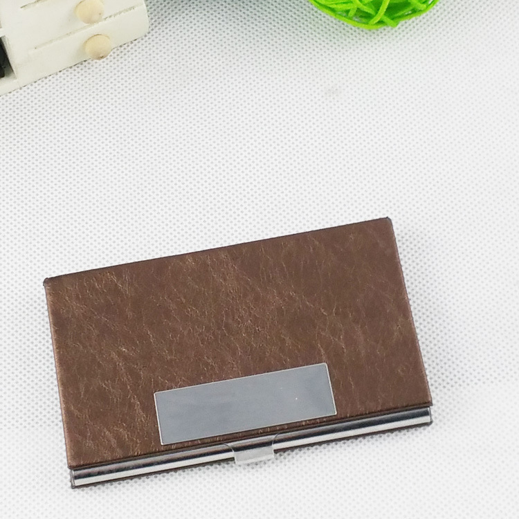Business High-End Business Card Case Stainless Steel Leather Business Card Case Creative Business Card Holder