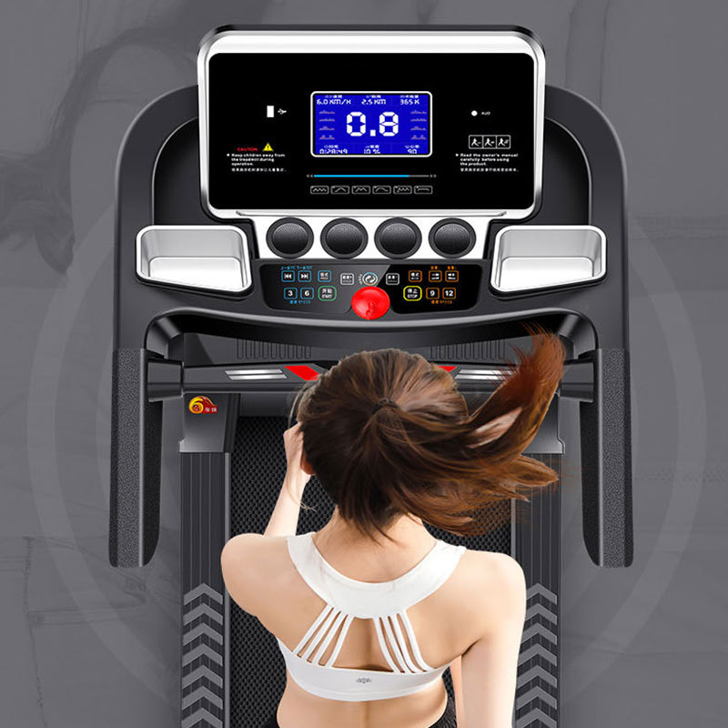 Treadmill Domestic Electric Treadmill Folding Shock Absorption Mute Music Multi-Function Exercise Fitness Equipment
