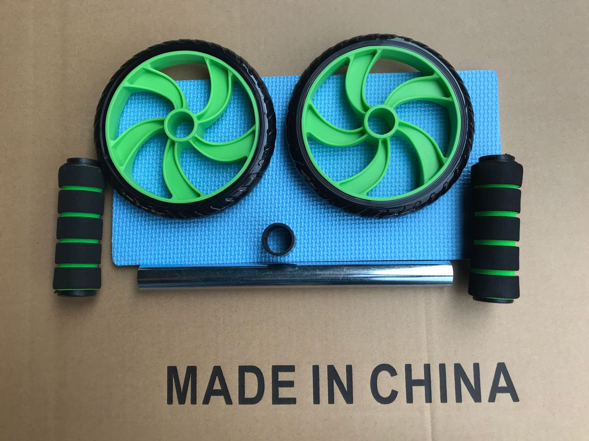 Double-Wheel Mute Abdominal Wheel Abdominal Wheel AB Rocket Fitness Equipment Home Office Roller Push-up Giant Wheel