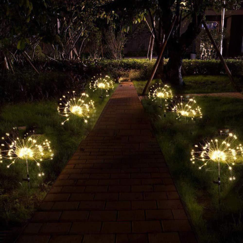 Solar Lawn Fireworks Lamp Dandelion Lighting Chain Outdoor Waterproof Christmas Decorative Lights