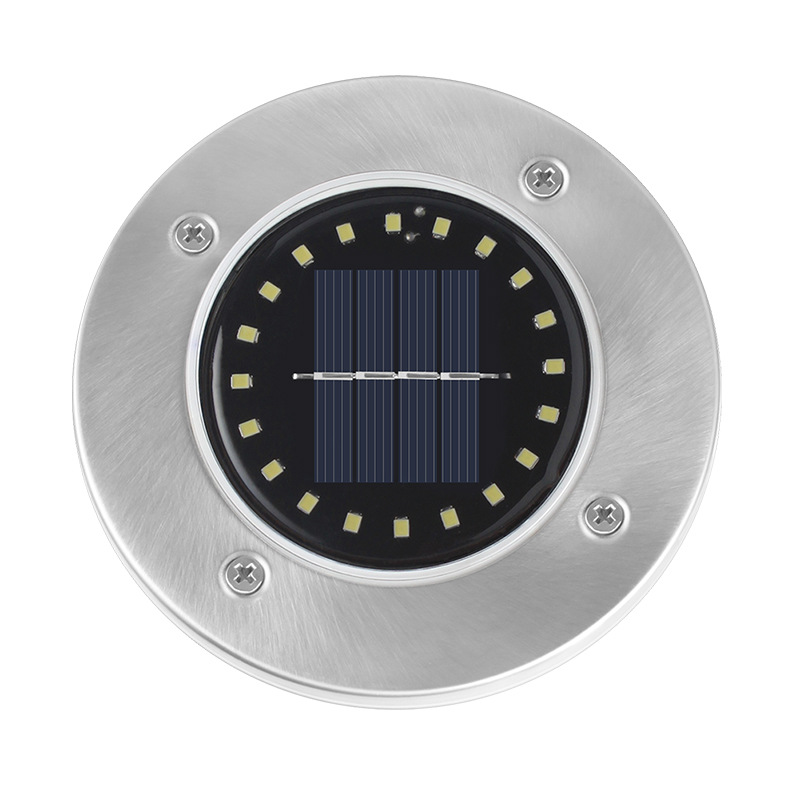 Solar Underground Light 8led Stainless Steel Outdoor New Plug-in Floor Lawn Lamp Garden Rain-Proof Villa Floor Lamp