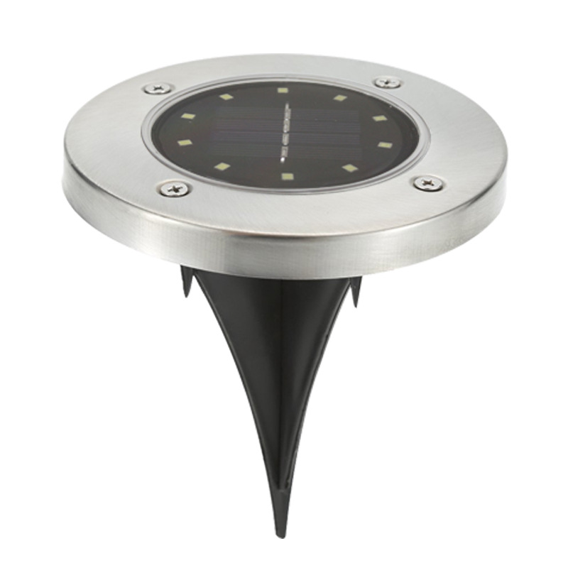 Solar Underground Light 8led Stainless Steel Outdoor New Plug-in Floor Lawn Lamp Garden Rain-Proof Villa Floor Lamp